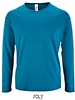 Camiseta Tecnica Manga Larga Sporty Sols - Color Aqua